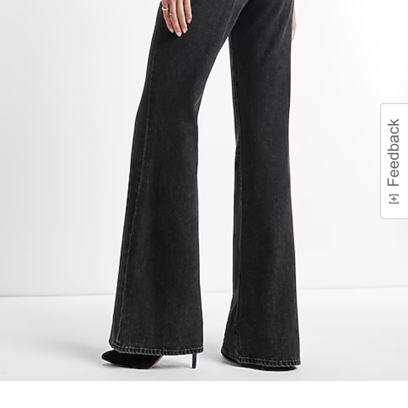 Mid Rise Washed Black '70s Flare Jeans, size 2 - Picture 6 of 8